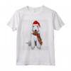 Ugly Christmas Xmas Bedlington Terrier Natale Maglietta - Regalo Divertente per Cani - Cane Santa Claus Hat