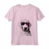 Donna Bedlington Terrier Dog 4 luglio America USA Bandiera Maglietta con Collo a V - Regalo per Proprietari di Cani - Ideale per Natale o Compleanni