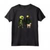 Divertente Cane Bedlington Terrier con UFO Alien - Maglietta per Amanti dei Cani e Credenti Alieni - Regalo Unico per Natale e Compleanni