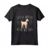 Bedlington Terrier La Vita è Meglio con il Mio Cane - Cute Pet Mom Maglietta per Amanti dei Cani - Regalo Perfetto per Natale o Compleanni