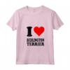 Donna Amo Bedlington Terrier Maglietta con Collo a V - Cuore Rosso - Ideale per gli Amanti dei Cani