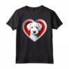 Cuore Carino con Cucciolo Bedlington Terrier - Maglietta per Amanti dei Cani e Proprietari - Ideale per San Valentino