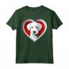 Cuore Carino con Cucciolo Bedlington Terrier - Maglietta per Amanti dei Cani e Proprietari - Ideale per San Valentino