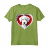 Cuore Carino con Cucciolo Bedlington Terrier - Maglietta per Amanti dei Cani e Proprietari - Ideale per San Valentino