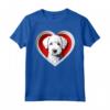 Cuore Carino con Cucciolo Bedlington Terrier - Maglietta per Amanti dei Cani e Proprietari - Ideale per San Valentino