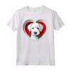 Cuore Carino con Cucciolo Bedlington Terrier - Maglietta per Amanti dei Cani e Proprietari - Ideale per San Valentino