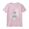 Bandiera Americana Bianco Bedlington Terrier Maglietta - Ideale per festeggiare il 4 Luglio con il tuo amico a quattro zampe
