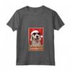 Divertente Bedlington Terrier Natale Cattivo Vintage Maglietta con Collo a V - Regalo per Amanti dei Cani - Design Unico per Cane Mamma o Papà