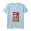 Divertente Bedlington Terrier Natale Cattivo Vintage Maglietta con Collo a V - Regalo per Amanti dei Cani - Design Unico per Cane Mamma o Papà