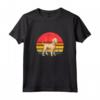 Bedlington Terrier Tramonto Retro Cane Vintage Design Mamma Papà Maglietta - Regalo Ideale per Amanti dei Cani - Natale, Compleanni, San Valentino