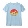 Bedlington Terrier Tramonto Retro Cane Vintage Design Mamma Papà Maglietta - Regalo Ideale per Amanti dei Cani - Natale, Compleanni, San Valentino