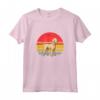 Bedlington Terrier Tramonto Retro Cane Vintage Design Mamma Papà Maglietta - Regalo Ideale per Amanti dei Cani - Natale, Compleanni, San Valentino