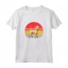Bedlington Terrier Tramonto Retro Cane Vintage Design Mamma Papà Maglietta - Regalo Ideale per Amanti dei Cani - Natale, Compleanni, San Valentino