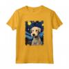 Bedlington Terrier - Dipinto con cane notte stellata Maglietta per Amanti degli Animali - Regalo Divertente per Natale, Ringraziamento, Compleanno