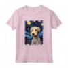 Bedlington Terrier - Dipinto con cane notte stellata Maglietta per Amanti degli Animali - Regalo Divertente per Natale, Ringraziamento, Compleanno