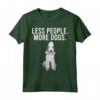 Meno Persona Più Cani Bedlington Terrier Maglietta - Regalo Divertente per Amanti dei Cani - Less People More Dogs