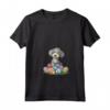 Donna Bedlington Terrier Felice Pasqua Maglietta con Collo a V - Ideale per Uomini, Donne e Bambini - Regalo Pasquale per Amanti dei Cani