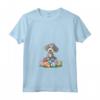 Donna Bedlington Terrier Felice Pasqua Maglietta con Collo a V - Ideale per Uomini, Donne e Bambini - Regalo Pasquale per Amanti dei Cani