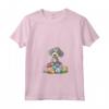 Donna Bedlington Terrier Felice Pasqua Maglietta con Collo a V - Ideale per Uomini, Donne e Bambini - Regalo Pasquale per Amanti dei Cani
