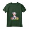 Donna Bedlington Terrier Felice Pasqua Maglietta con Collo a V - Ideale per Uomini, Donne e Bambini - Design Grafico Pasquale per Amanti dei Cani