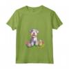 Donna Bedlington Terrier Felice Pasqua Maglietta con Collo a V - Ideale per Uomini, Donne e Bambini - Design Grafico Pasquale per Amanti dei Cani