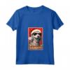 Funny Bedlington Terrier Affenpinscher Natale Cattivo Maglietta con Collo a V - Regalo Unico per Amanti Cani - Design Vintage