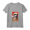 Funny Bedlington Terrier Affenpinscher Natale Cattivo Maglietta con Collo a V - Regalo Unico per Amanti Cani - Design Vintage