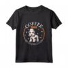 Caffè e Bedlington Terrier Maglietta - Ideale per gli Amanti dei Cani e del Caffè - Slogan per Allevatori e Possessori