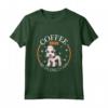 Caffè e Bedlington Terrier Maglietta - Ideale per gli Amanti dei Cani e del Caffè - Slogan per Allevatori e Possessori