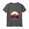 Donna HapTiger e Montagna Maglietta con Collo a V - HapTiger ulula la luna - Ideale regalo per amanti dei cani a Natale o compleanno