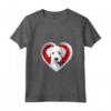 Donna Bedlington Terrier Cuore Carino Cucciolo - Maglietta con Collo a V per Amanti dei Cani - Ideale per San Valentino