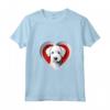 Donna Bedlington Terrier Cuore Carino Cucciolo - Maglietta con Collo a V per Amanti dei Cani - Ideale per San Valentino
