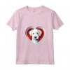 Donna Bedlington Terrier Cuore Carino Cucciolo - Maglietta con Collo a V per Amanti dei Cani - Ideale per San Valentino