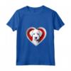 Donna Bedlington Terrier Cuore Carino Cucciolo - Maglietta con Collo a V per Amanti dei Cani - Ideale per San Valentino