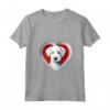 Donna Bedlington Terrier Cuore Carino Cucciolo - Maglietta con Collo a V per Amanti dei Cani - Ideale per San Valentino