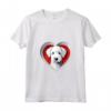 Donna Bedlington Terrier Cuore Carino Cucciolo - Maglietta con Collo a V per Amanti dei Cani - Ideale per San Valentino