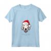 Bedlington Terrier Dog divertente Woofy Christmas - Design Semplice Maglietta con Collo a V - Regalo di Natale per Amanti del Cane