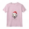 Bedlington Terrier Dog divertente Woofy Christmas - Design Semplice Maglietta con Collo a V - Regalo di Natale per Amanti del Cane