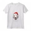 Bedlington Terrier Dog divertente Woofy Christmas - Design Semplice Maglietta con Collo a V - Regalo di Natale per Amanti del Cane