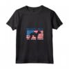 Donna Bandiera Americana HapTiger Maglietta con Collo a V - Ideale Regalo per Amanti dei Cani - Design Patriottico