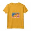 Donna Bandiera Americana HapTiger Maglietta con Collo a V - Ideale Regalo per Amanti dei Cani - Design Patriottico