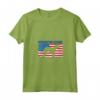 Donna Bandiera Americana HapTiger Maglietta con Collo a V - Ideale Regalo per Amanti dei Cani - Design Patriottico