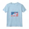 Donna Bandiera Americana HapTiger Maglietta con Collo a V - Ideale Regalo per Amanti dei Cani - Design Patriottico