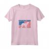Donna Bandiera Americana HapTiger Maglietta con Collo a V - Ideale Regalo per Amanti dei Cani - Design Patriottico