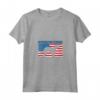 Donna Bandiera Americana HapTiger Maglietta con Collo a V - Ideale Regalo per Amanti dei Cani - Design Patriottico