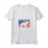 Donna Bandiera Americana HapTiger Maglietta con Collo a V - Ideale Regalo per Amanti dei Cani - Design Patriottico