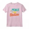 Belize Belize Maglietta - Design Peace Love - Ideale per Amanti del Belize in Vacanza - Accessori Belize Perfetti
