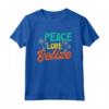 Belize Belize Maglietta - Design Peace Love - Ideale per Amanti del Belize in Vacanza - Accessori Belize Perfetti