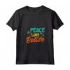 Donna Belize - Maglietta Collo a V con Design Peace Love - Ideale come Souvenir o Regalo per Amanti del Belize