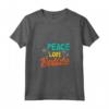 Donna Belize - Maglietta Collo a V con Design Peace Love - Ideale come Souvenir o Regalo per Amanti del Belize